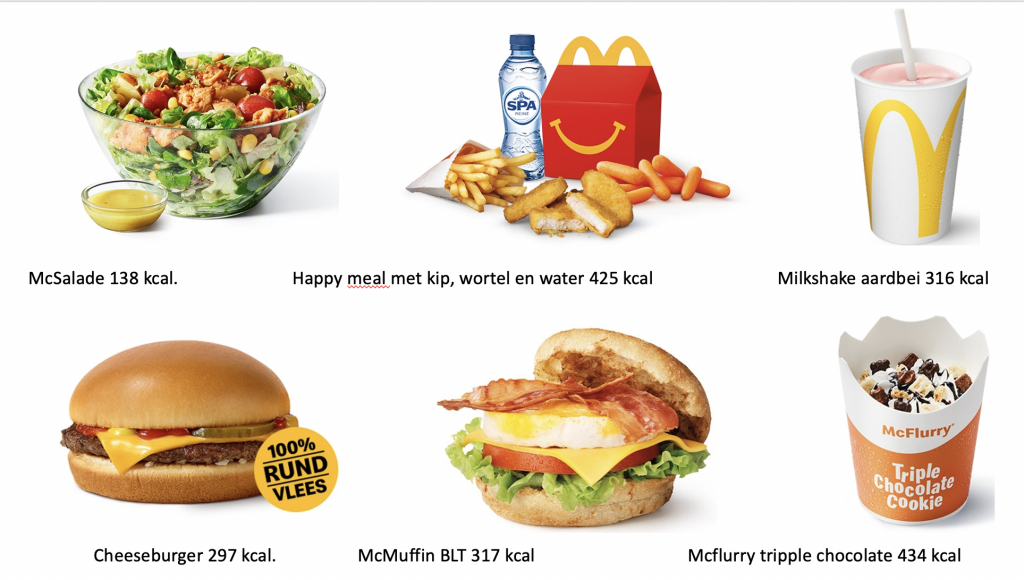 calorieën in McDonald's 